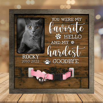 litzzy A British Shorthair Pet Picture Frames Memorial Cat you're my favorite Cat Lover Gift, Memorial Gifts Pet Picture Frame Style 1 7.9 x 7.9 