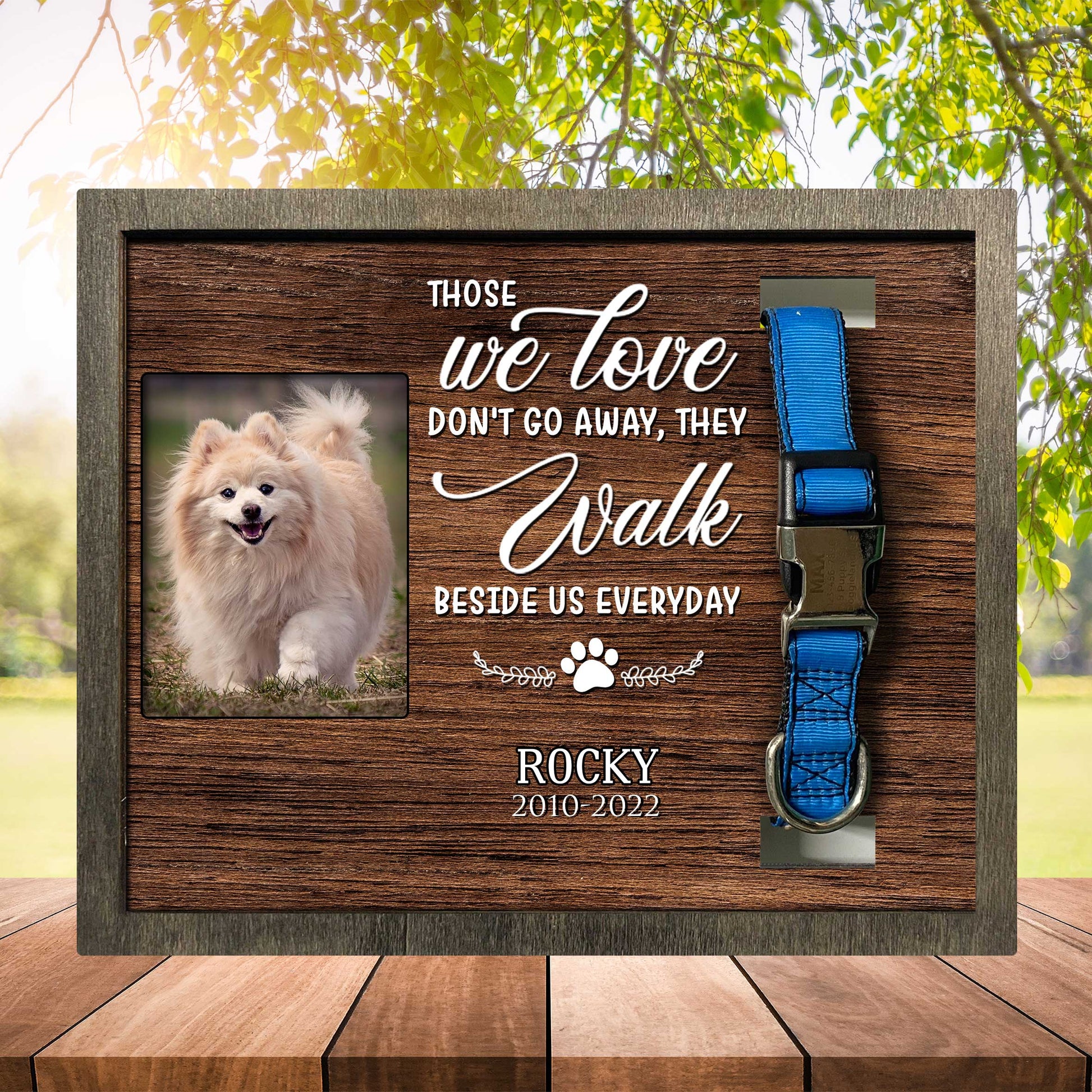 litzzy Photo Frame Greiving Pomeranian's Died, Dog Lost Memorial Keepsake Pet Picture Frame Style 3 10.6 x 8.7 