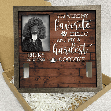 litzzy A Poodle Pet Picture Frames Memorial Dog hardest to say goodbye Dog Lover Gift Pet Picture Frame   