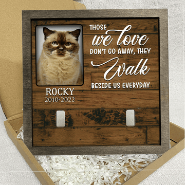litzzy Personalized A British Shorthair Cat Picture Frames Memorial Pet I can run like a Kitty Cat Lover Gift, Memorial Gifts Pet Picture Frame   