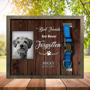 litzzy Picture Frame For Lost Of Schnauzer, Memorial Dog Frame Photo, Pet Picture Frame - Collar Holder - Pet Memorial Gifts Pet Picture Frame Style 1 10.6 x 8.7 