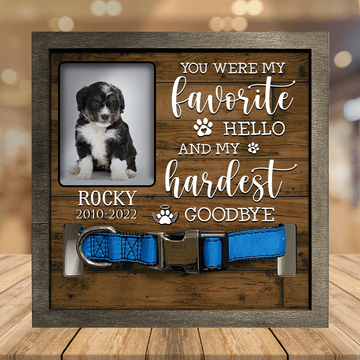litzzy Customized A Bernedoodle Pet Picture Frames Memorial Dog hardest to say goodbye Dog Lover Gift Pet Picture Frame Style 1 7.9 x 7.9 