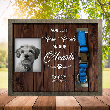 litzzy Picture Frame For Lost Of Schnauzer, Memorial Dog Frame Photo, Pet Picture Frame - Collar Holder - Pet Memorial Gifts Pet Picture Frame Style 2 10.6 x 8.7 