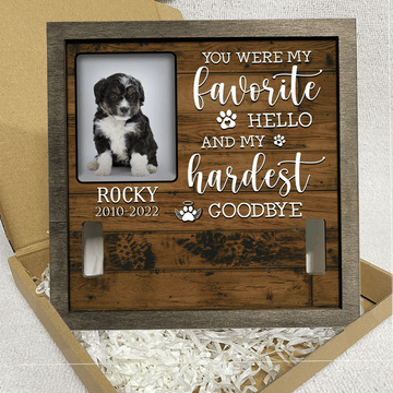 litzzy Customized A Bernedoodle Pet Picture Frames Memorial Dog hardest to say goodbye Dog Lover Gift Pet Picture Frame   