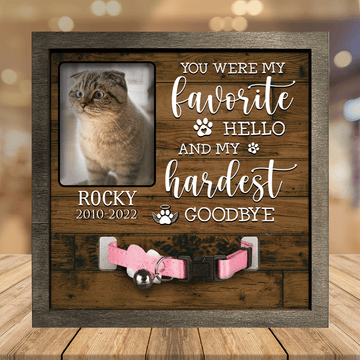 litzzy A Scottish Fold Pet Picture Frames Memorial Cat you're my favorite Cat Lover Gift, Memorial Gifts Pet Picture Frame Style 1 7.9 x 7.9 
