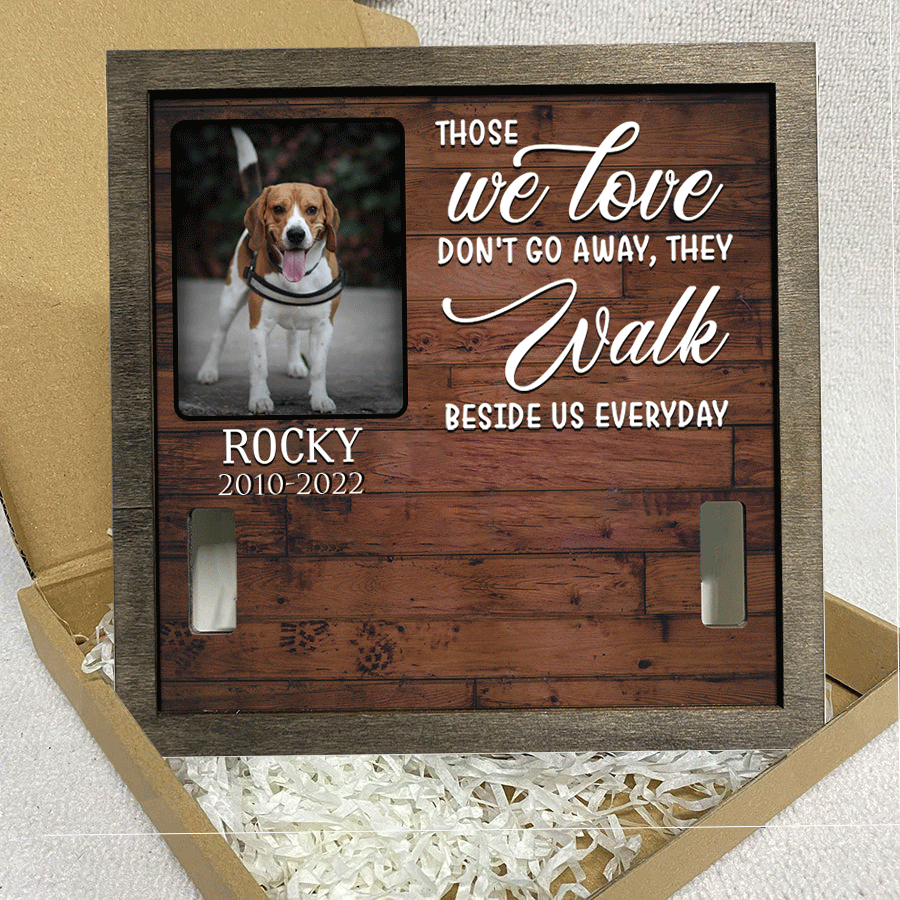 litzzy Customized A Beagle Pet Picture Frames Memorial Dog you're my favorite Dog Lover Gift, Memorial Gift Pet Picture Frame   