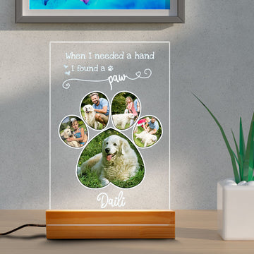 litzzy Custom Photo Night Light Lamp with USB, Personalized Picture Lamp, Custom Lamp with Photo, Photo Light Desk Lamp, Anniversary Gift for Dog Lover Night Light   