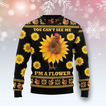 litzzy Chicken Flower HT081225 Ugly Christmas Sweater unisex womens & mens, couples matching, friends, funny family ugly christmas holiday sweater gifts (plus size available) -  Best Gift For Christmas, Noel Malalan - Christmas Signature sweater   