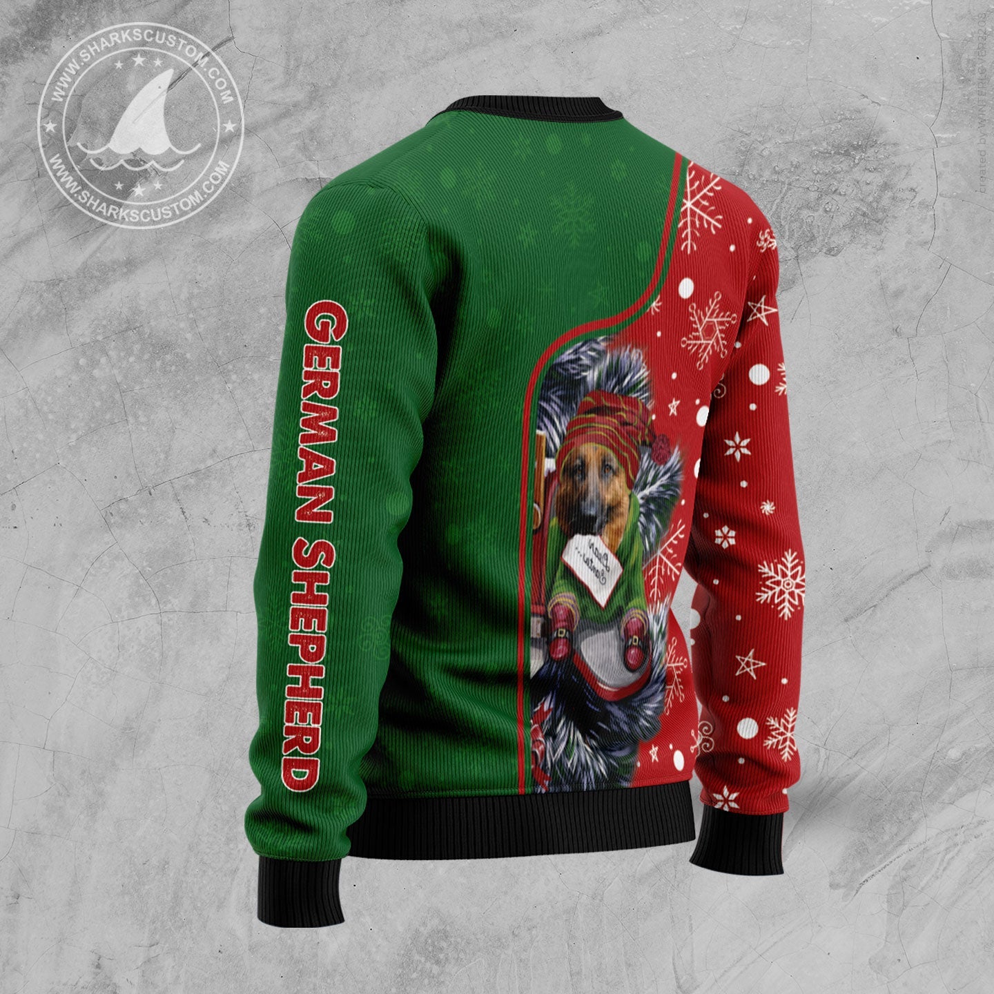 litzzy German Shepherd Merry Christmas HZ101608 Ugly Christmas Sweater -  Best Gift For Christmas, Noel Malalan - Christmas Signature sweater   