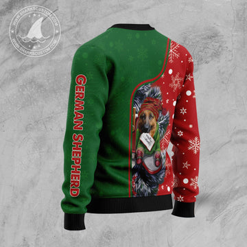 litzzy German Shepherd Merry Christmas HZ101608 Ugly Christmas Sweater -  Best Gift For Christmas, Noel Malalan - Christmas Signature sweater   