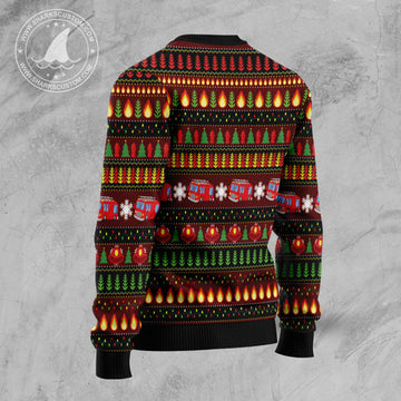 litzzy Merry Christmas Firefighter HZ102110 Ugly Christmas Sweater -  Best Gift For Christmas, Noel Malalan - Christmas Signature sweater   