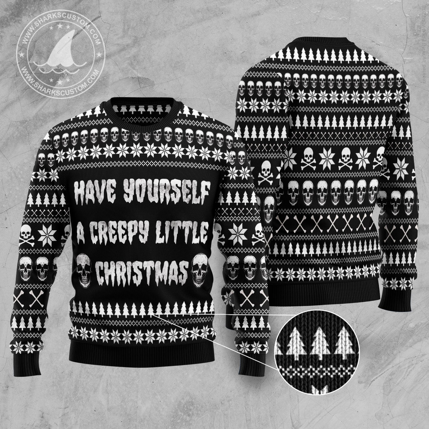 litzzy Have yourself a creepy little christmas HZ102306 Ugly Christmas Sweater -  Best Gift For Christmas, Noel Malalan - Christmas Signature sweater   