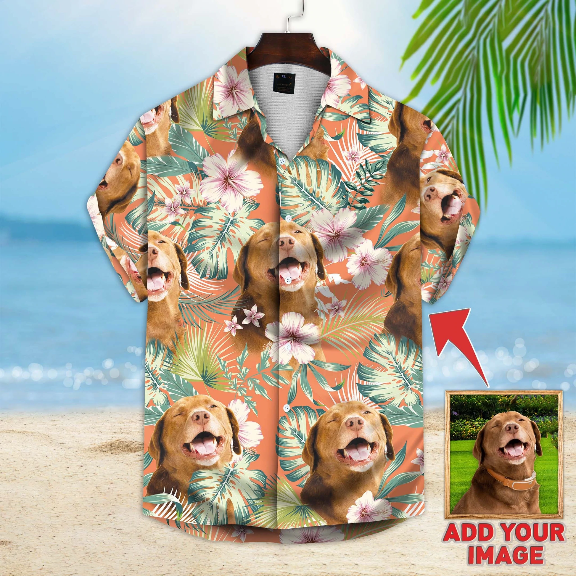 litzzy Custom photo Dog floral Aloha Shirt, dog Flowers Pattern Short-Sleeve Hawaiian Shirt, Dog Hawaiian shirt For Men, Women - Aloha shirt Hawaiian Hawaii Shirt For Summer Hawaii Shirt Style 4 XS 