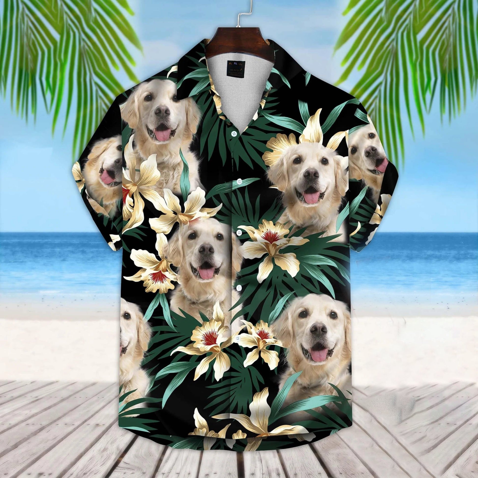litzzy Custom photo Dog floral Aloha Shirt, Gift for Dog lovers, Summer Dog Hawaiian shirt For Men, Women - Aloha shirt Hawaiian Hawaii Shirt For Summer Hawaii Shirt Style 9 XS 