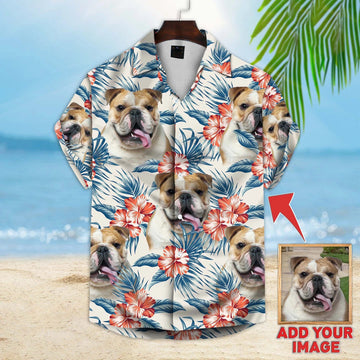 litzzy Custom photo Dog floral Aloha Shirt, Gift for Dog lovers, Summer Dog Hawaiian shirt For Men, Women - Aloha shirt Hawaiian Hawaii Shirt For Summer Hawaii Shirt Style 1 XS 