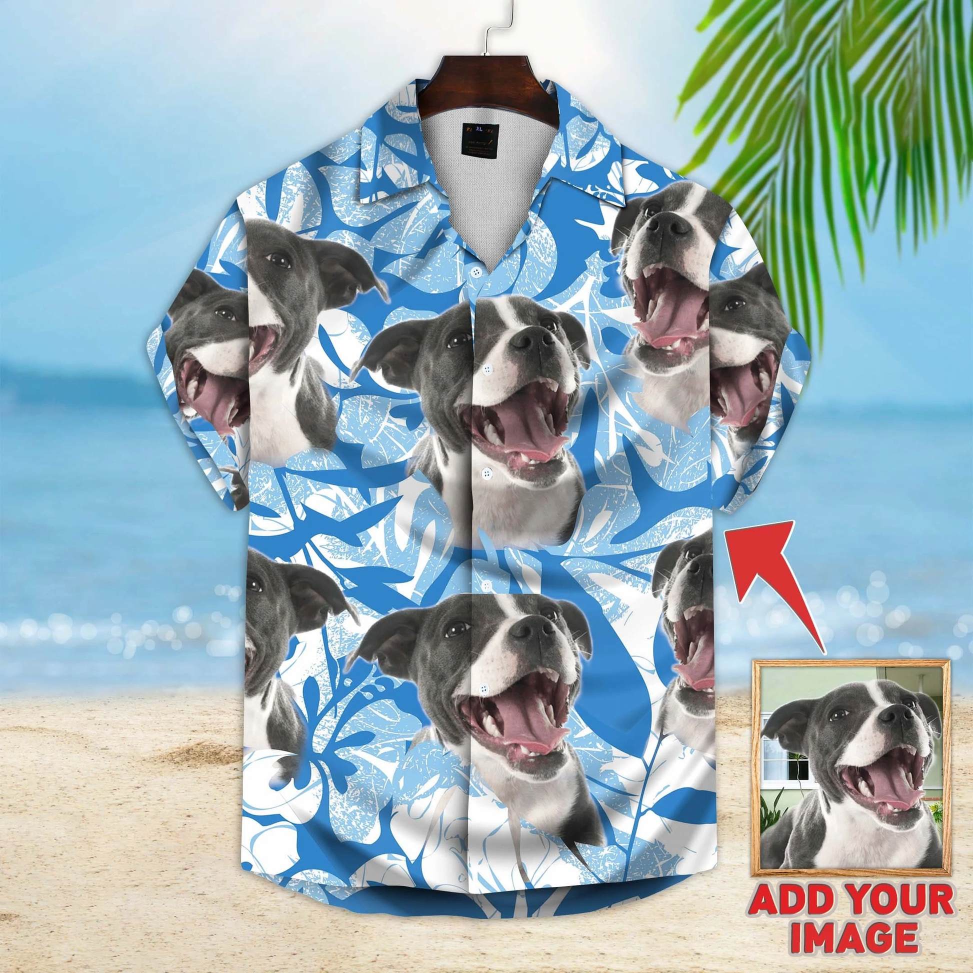 litzzy Custom photo Dog floral Aloha Shirt, dog Flowers Pattern Short-Sleeve Hawaiian Shirt, Dog Hawaiian shirt For Men, Women - Aloha shirt Hawaiian Hawaii Shirt For Summer Hawaii Shirt Style 5 XS 