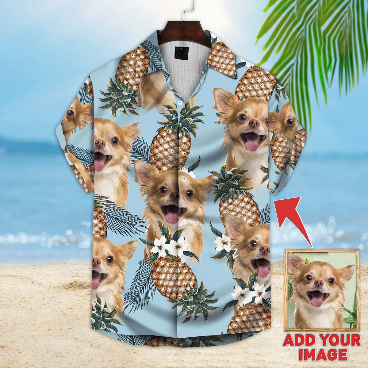 litzzy Custom photo Dog Aloha Shirt, dog banana Pattern Short-Sleeve Hawaiian Shirt, Dog Hawaiian shirt For Men, Women - Aloha shirt Hawaiian Hawaii Shirt For Summer Hawaii Shirt Style 3 XS 