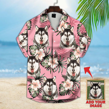 litzzy Custom Flowers Pattern Short-Sleeve Hawaiian Shirt (Pink Color) Hawaii Shirt   