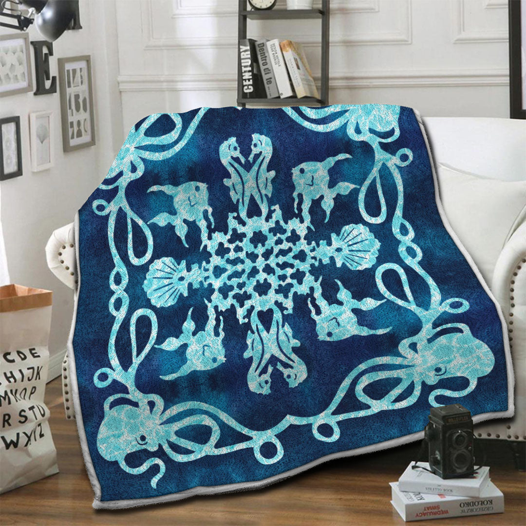 litzzy Hawaiian Fleece Blanket HST19101301 Fleece Blanket   