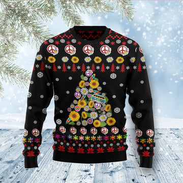 litzzy Hippie Tree Xmas D1011 Ugly Christmas Sweater -  Best Gift For Christmas, Noel Malalan - Christmas Signature sweater   
