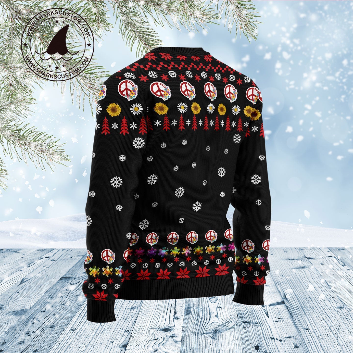 litzzy Hippie Tree Xmas D1011 Ugly Christmas Sweater -  Best Gift For Christmas, Noel Malalan - Christmas Signature sweater   