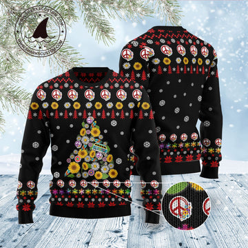 litzzy Hippie Tree Xmas D1011 Ugly Christmas Sweater -  Best Gift For Christmas, Noel Malalan - Christmas Signature sweater   