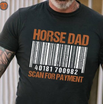 litzzy Horse Dad T-shirt | Made in US T-Shirt   