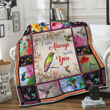 litzzy Hummingbird Fleece Blanket HST19102954 Fleece Blanket   