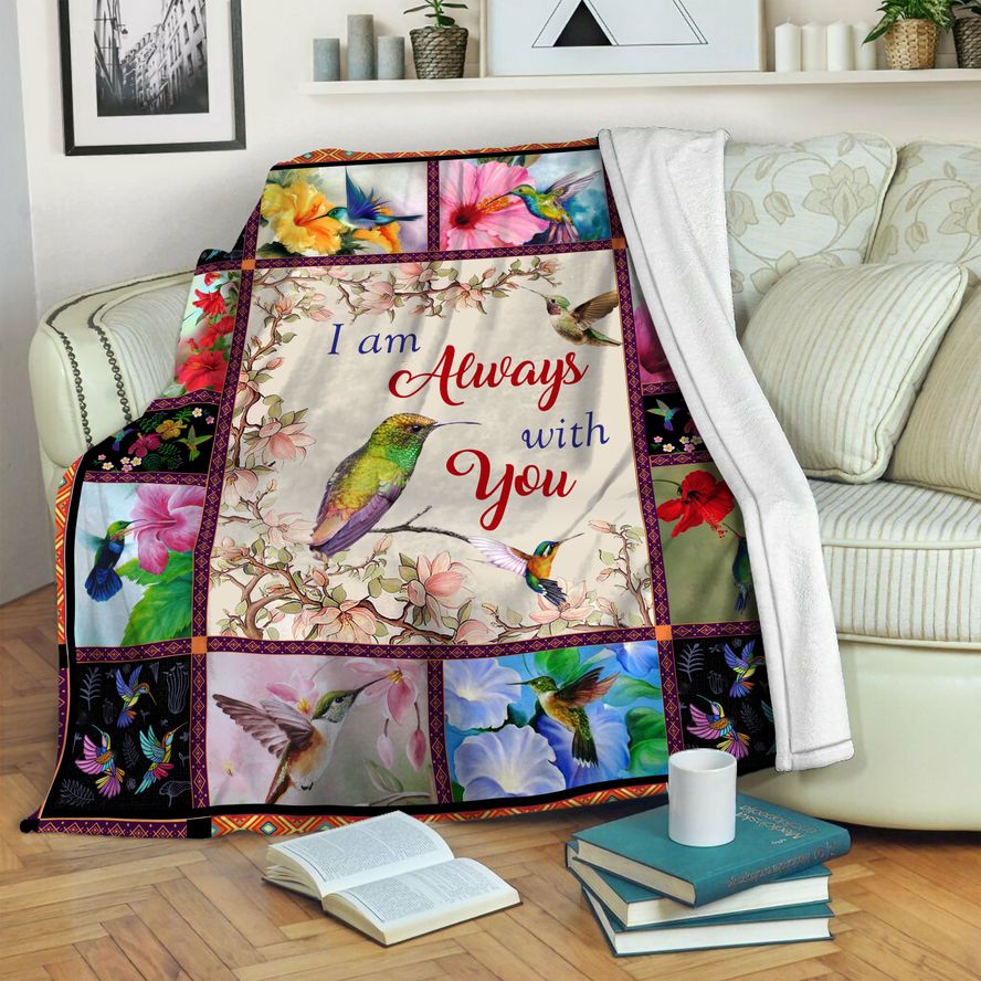 litzzy Hummingbird Fleece Blanket HST19102954 Fleece Blanket   