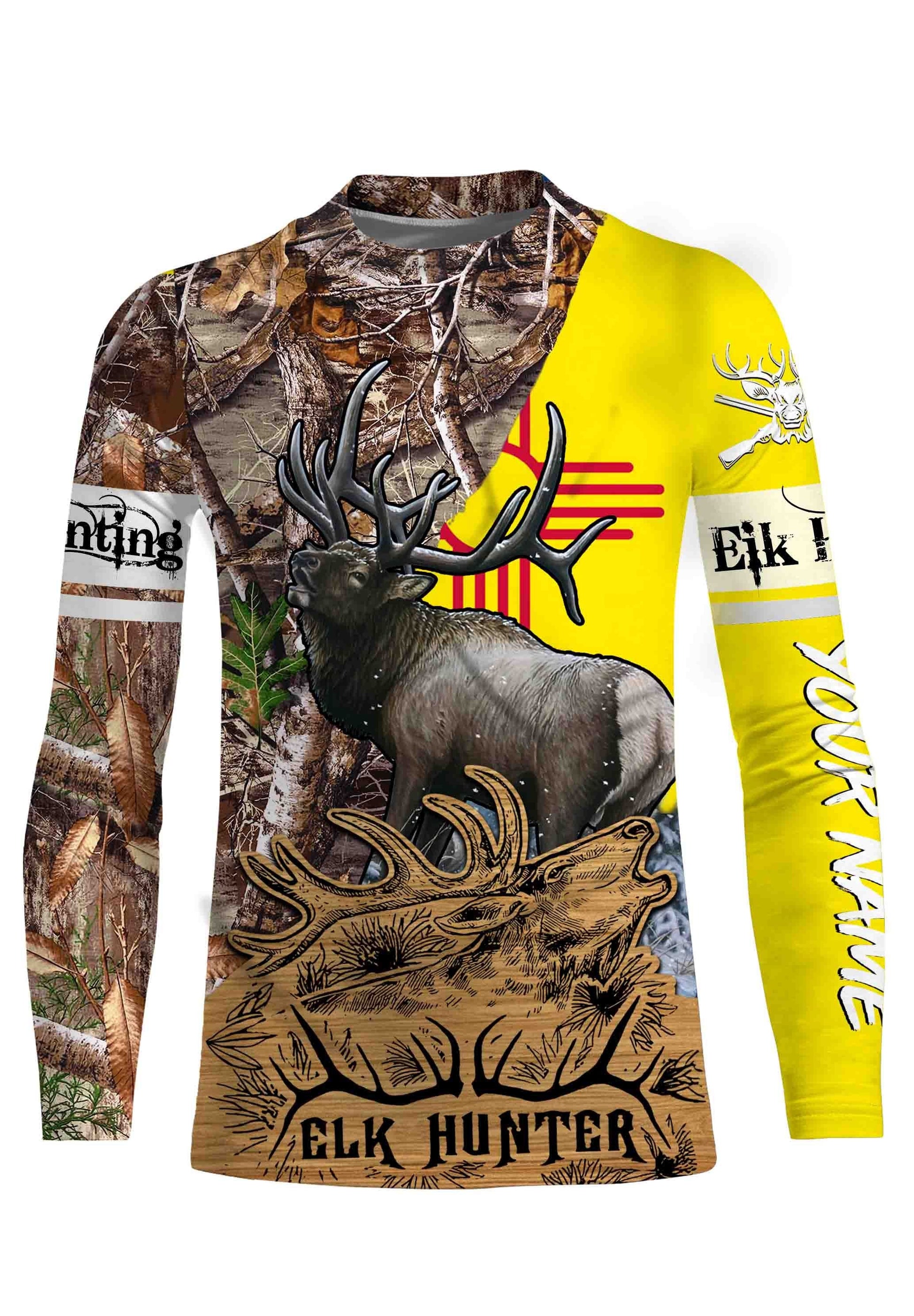 litzzy New Mexico Elk Hunting Customize Name 3D All Over Printed Shirts Personalized Gift TATS125 - hunting sweatshirt Sweater   