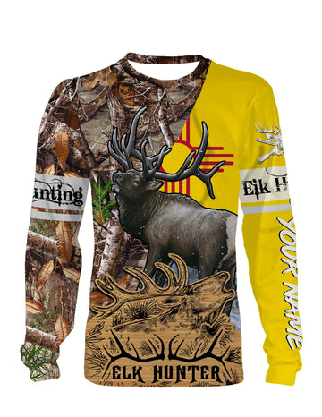 litzzy New Mexico Elk Hunting Customize Name 3D All Over Printed Shirts Personalized Gift TATS125 - hunting sweatshirt Sweater   