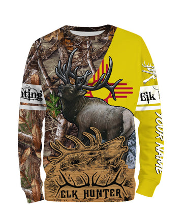 litzzy New Mexico Elk Hunting Customize Name 3D All Over Printed Shirts Personalized Gift TATS125 - hunting sweatshirt Sweater Sweatshirt S 