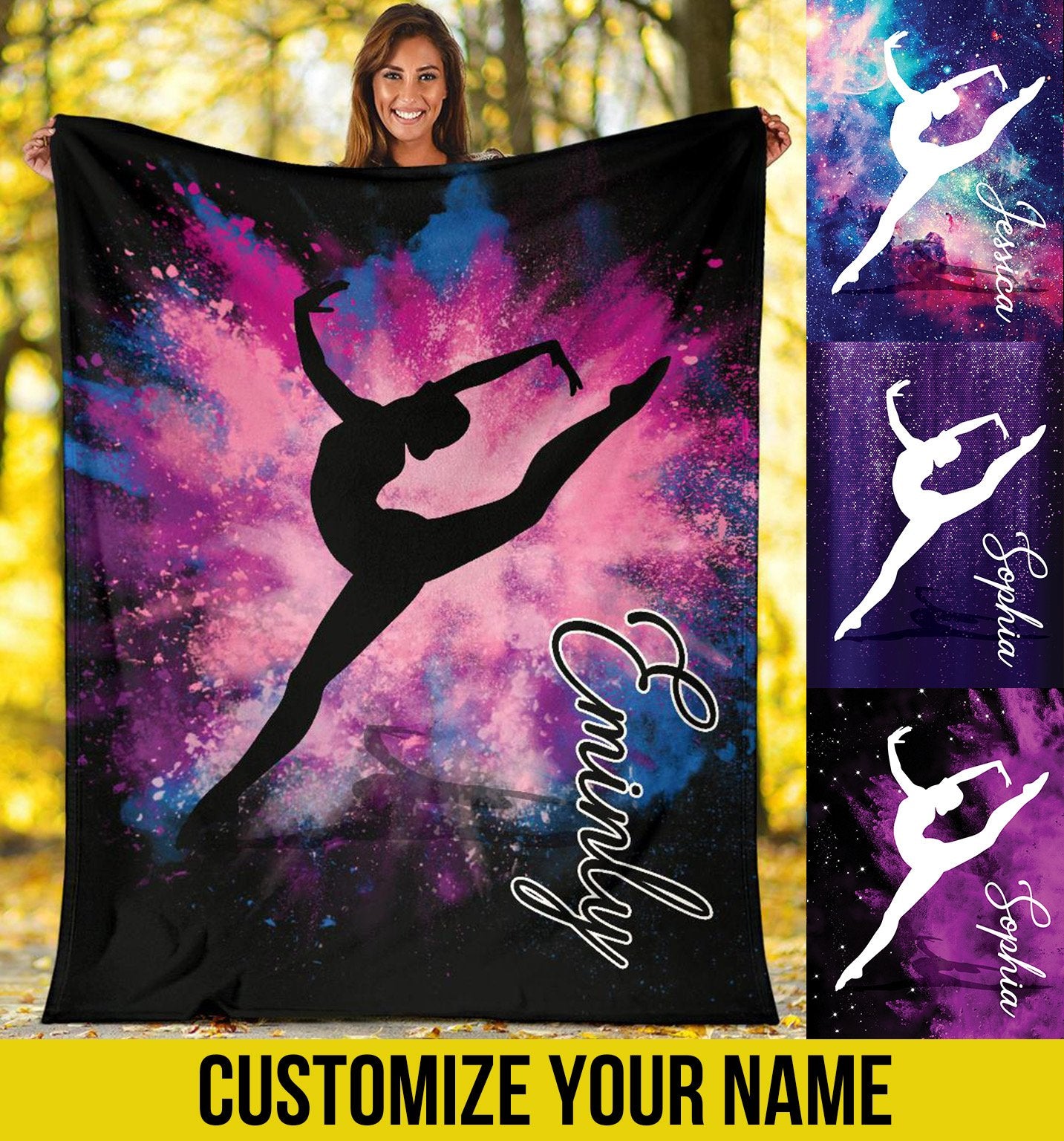 litzzy Personalized Gymnastic Fleece Blanket - Tlno1311202 Quilt Blanket   