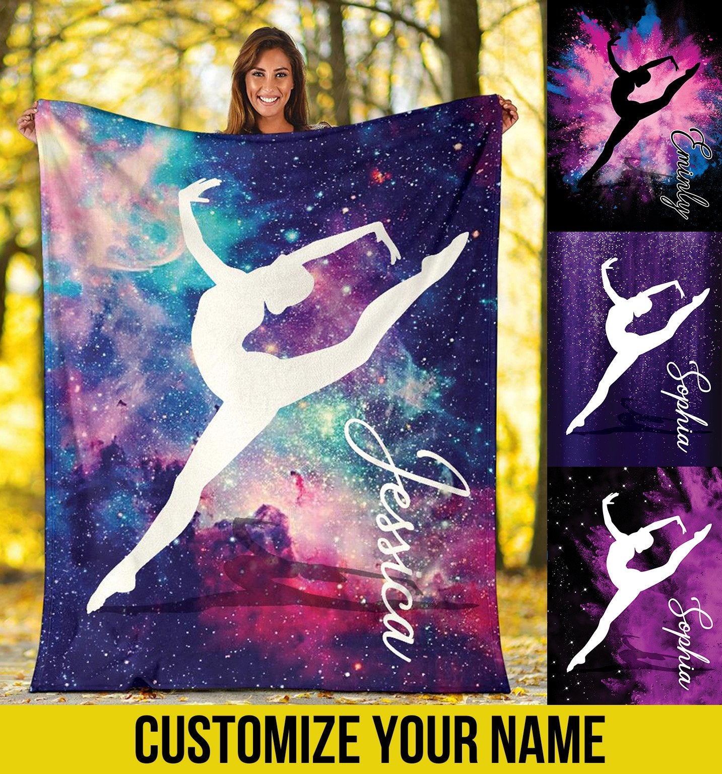 litzzy Personalized Gymnastic Fleece Blanket - Tlno1311202 Quilt Blanket   