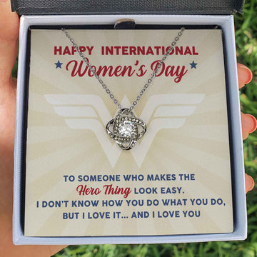 litzzy Happy International Women's Day - Love Knot Necklace Jewelry   