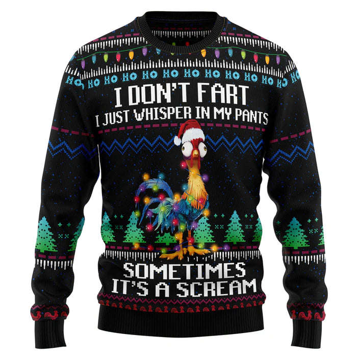 litzzy It‘s Scream Chicken TG51112 Ugly Christmas Sweater - Ugly Christmas Sweaters for Men and Women - Funny Sweaters - TB82771 Sweater   