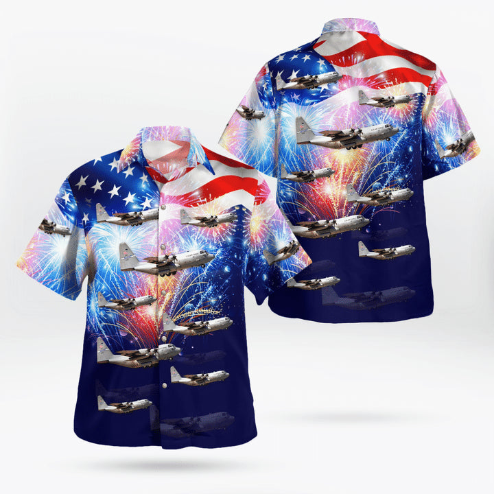litzzy Kentucky Air National Guard 165Th Airlift Squadron Lockheed C-130H Hercules, 4Th Of July Hawaiian Shirt - Aloha shirt Hawaiian Hawaii Shirt For Summer Hawaii Shirt   