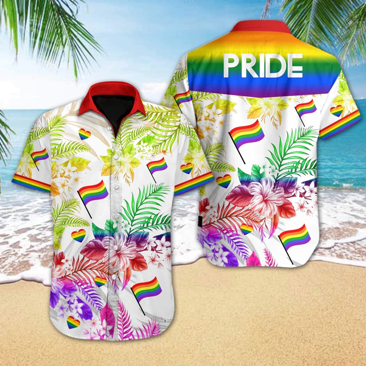 litzzy LGBT Love Is Love Pride Hawaiian Shirt, Lgbt Pride, Gift For Lover, Lgbtq shirt - Aloha shirt Hawaiian Hawaii Shirt For Summer Hawaii Shirt Style 4 XS 