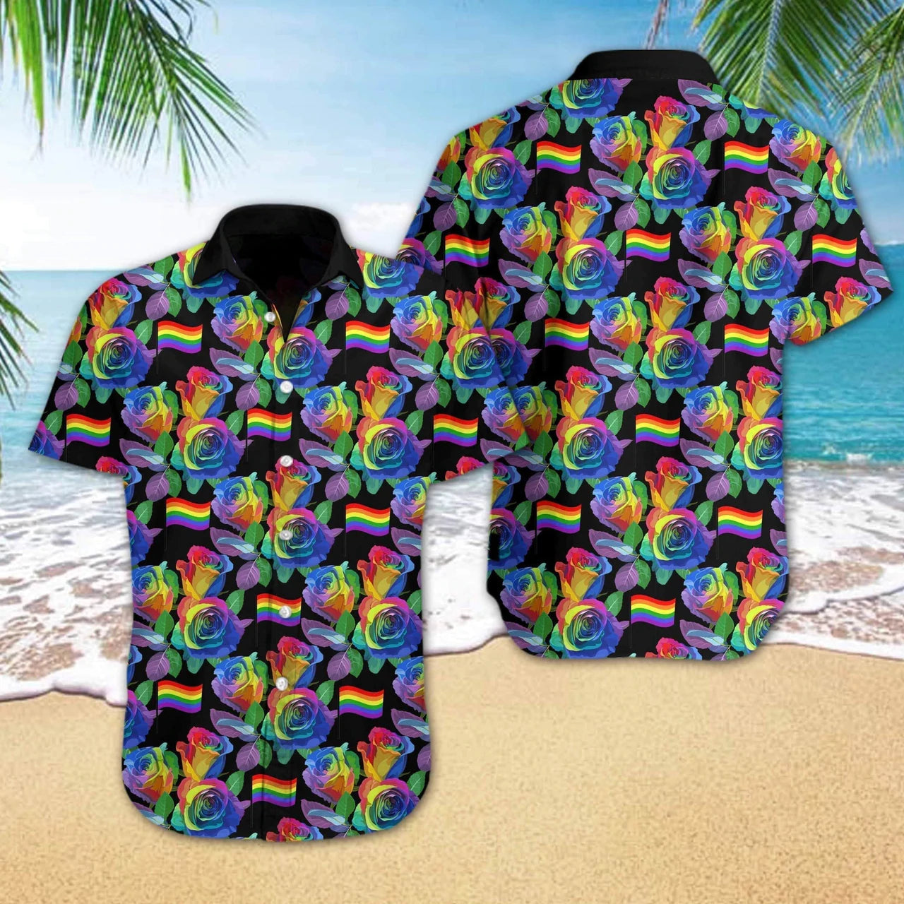 litzzy LGBT Summer Vacation Hawaiian Shirt, Rainbow Shirt, Pride Shirt, LGBT Shirt - Aloha shirt Hawaiian Hawaii Shirt For Summer Hawaii Shirt Style 5 S 