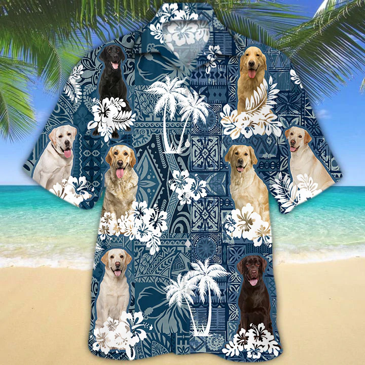 litzzy Labrador Retriever Hawaiian Shirt - Aloha shirt Hawaiian Hawaii Shirt For Summer Hawaii Shirt   