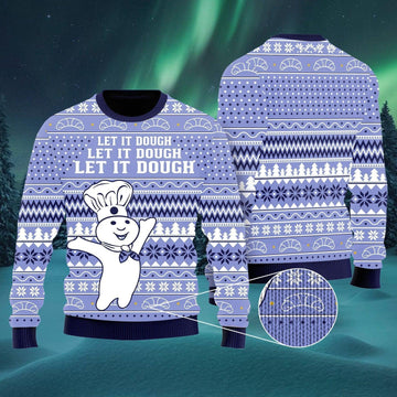litzzy Let It Dough Ugly Christmas Sweater | For Men & Women | Adult | US6216 - Ugly Sweater Gift For Lover sweater S Colorful 