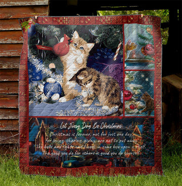 litzzy Let Every Day Be Christmas GS-LD1210TT Fleece Blanket Quilt Blanket   