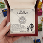 litzzy I Am The Storm, Litzzy To My Daughter Love Knot Necklace Jewelry Luxury Box  
