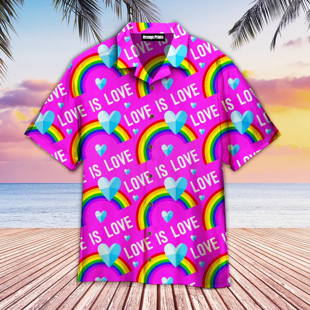litzzy LGBT Love Is Love Pride Hawaiian Shirt, Lgbt Pride, Gift For Lover, Lgbtq shirt - Aloha shirt Hawaiian Hawaii Shirt For Summer Hawaii Shirt Style 2 XS 