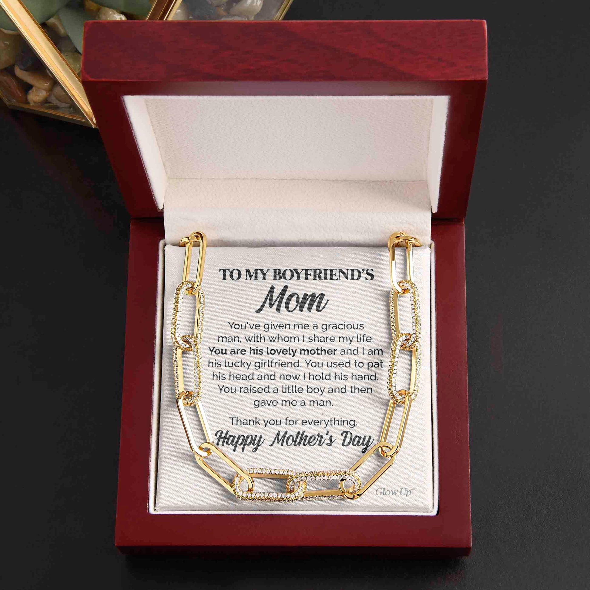 litzzy To my Boyfriend's Mom - Thank you  - Forever Linked Necklace Jewelry   
