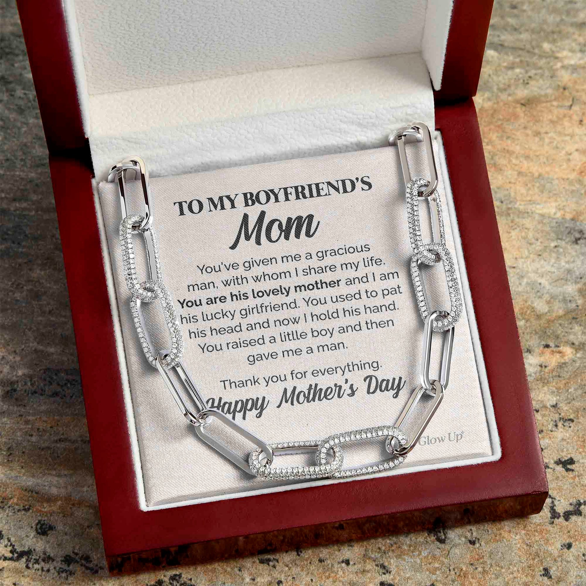 litzzy To my Boyfriend's Mom - Thank you  - Forever Linked Necklace Jewelry   