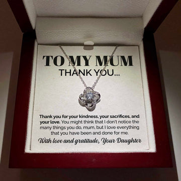 litzzy To my Mum - Thank you - Love Knot Necklace Jewelry   