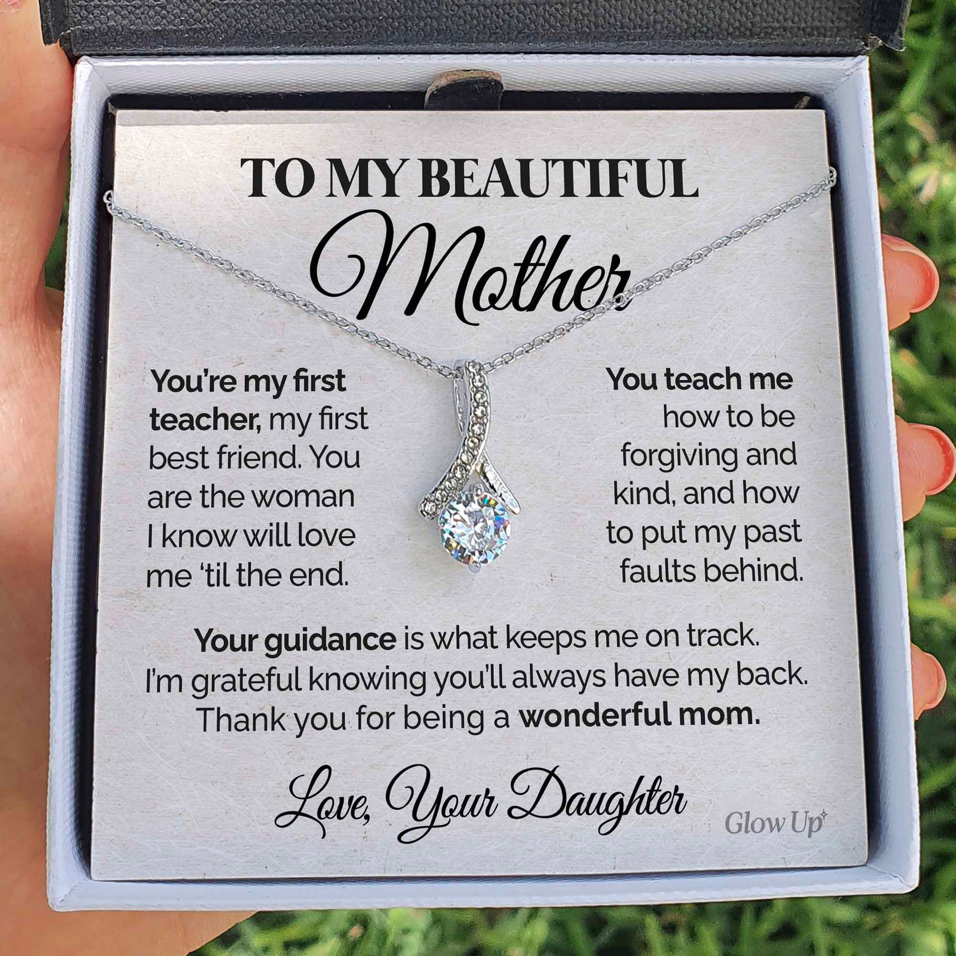 litzzy To my Beautiful Mother - You're my first teacher - Alluring Necklace Jewelry   