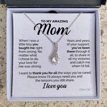 litzzy To my Amazing Mom - Thank you for all - Alluring Necklace Jewelry Two Toned Box  
