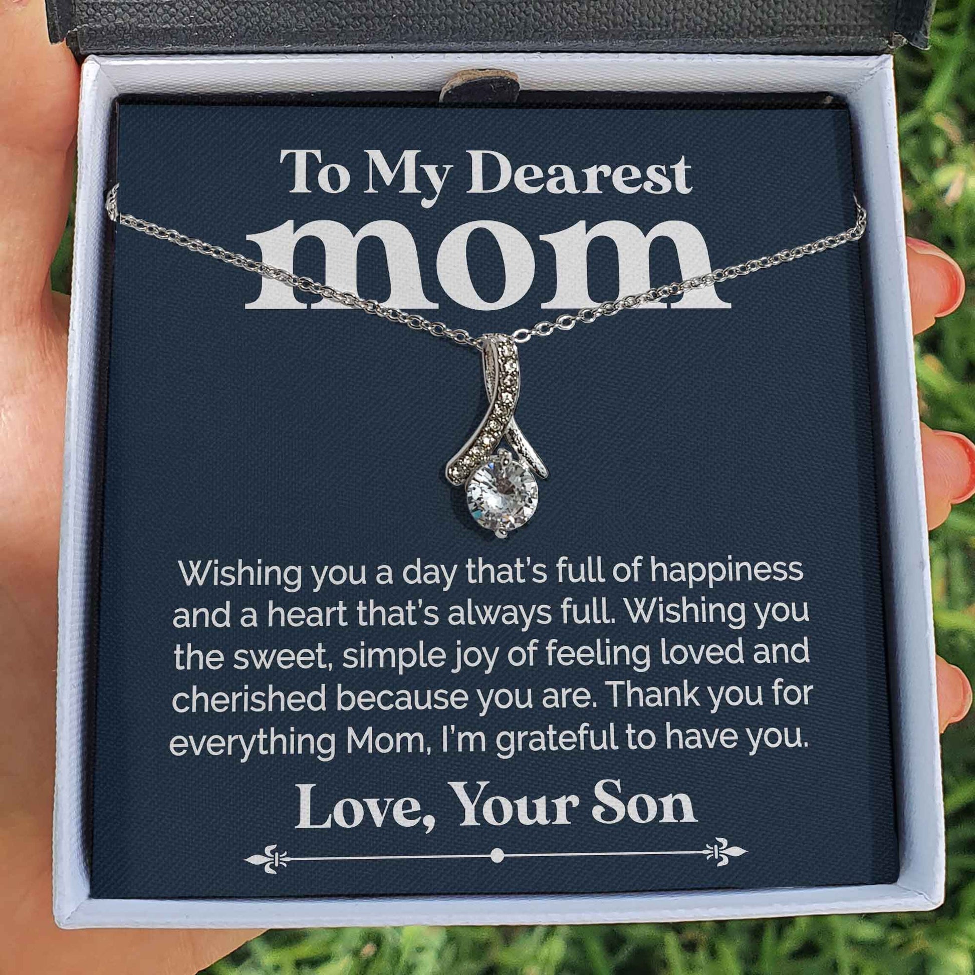 litzzy To My Dearest Mom - Grateful To Have You - Necklace Jewelry Standard Box  